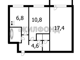Продается 2-комнатная квартира Индустриальная ул, 44.7 м², 3600000 рублей