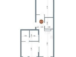 Продается 3-комнатная квартира ЖК 19/56 Кварталы Телецентра, сек 6, 61.81  м², 10230000 рублей