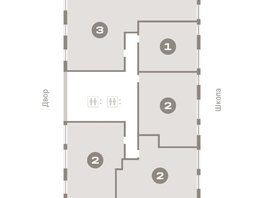 Продается 2-комнатная квартира ЖК Европейский берег, дом 45, 77.46 м², 12310000 рублей