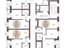 Продается 2-комнатная квартира ЖК Зеленый город, дом 1, 54.8 м², 6889600 рублей
