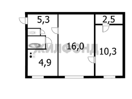 Продается 2-комнатная квартира Богдана Хмельницкого ул, 42.1 м², 4700000 рублей