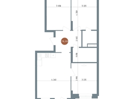 Продается 4-комнатная квартира ЖК 19/56 Кварталы Телецентра, сек 6, 78.99 м², 14100000 рублей
