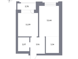 Продается 2-комнатная квартира ЖК Державина, 50, 45.7 м², 11700000 рублей