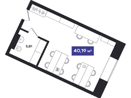 Продается Помещение АО GAGARIN CITY (Гагарин Сити), 40.04 м², 16700000 рублей