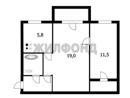 Продается 2-комнатная квартира Новогодняя ул, 44.5  м², 4600000 рублей