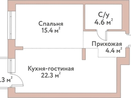Продается 2-комнатная квартира ЖК Флора и Фауна, 18а, 46.7  м&sup2;, 14750000 рублей