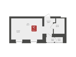 Продается Студия ЖК Промышленная 7, 25.9 м², 5477113 рублей