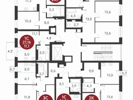 Продается 2-комнатная квартира ЖК Скандинавские кварталы, дом 1, 51.71 м², 7062800 рублей