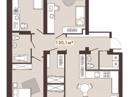 Продается 4-комнатная квартира ЖК Современник, 130.1 м², 25350000 рублей