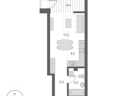 Продается Студия ЖК ОСКАР, дом 1, 32.2  м², 6800000 рублей