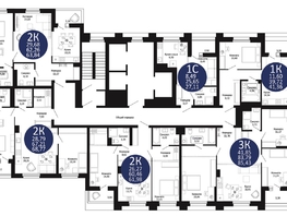 Продается 2-комнатная квартира ЖК Первый на Рябиновой, 61.98 м², 7767200 рублей