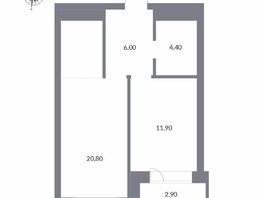 Продается 2-комнатная квартира ЖК Державина, 50, 46 м², 10500000 рублей
