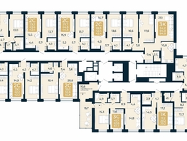 Продается 3-комнатная квартира ЖК Первый на Есенина, дом 3, 65  м², 9899700 рублей