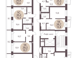 Продается 5-комнатная квартира ЖК Зеленый город, дом 1, 141.7 м², 18043900 рублей