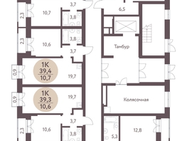 Продается 2-комнатная квартира ЖК Зеленый город, дом 1, 69.2 м², 8318500 рублей