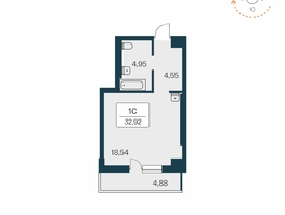 Продается Студия ЖК Расцветай на Зорге, дом 1 , 32.9  м², 4100000 рублей