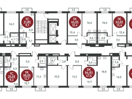 Продается 1-комнатная квартира ЖК Скандинавские кварталы, дом 1, 40.75 м², 5963400 рублей