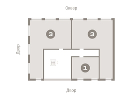 Продается 3-комнатная квартира ЖК Европейский берег, дом 45, 93.93 м², 13850000 рублей