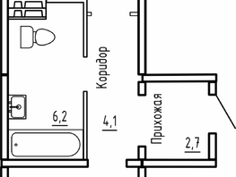 Продается 1-комнатная квартира ЖК Самоцветы, Бирюза дом 1, 44.7 м², 5620100 рублей