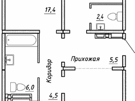 Продается 3-комнатная квартира ЖК Квартет, дом Дуэт, 86.5  м², 7800000 рублей