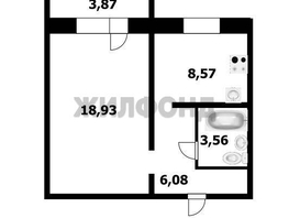 Продается 1-комнатная квартира Спортивная ул, 41.4  м², 3850000 рублей