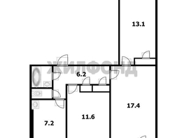 Продается 3-комнатная квартира Дзержинского пр-кт, 61.1  м², 7000000 рублей
