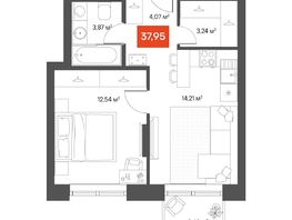 Продается 1-комнатная квартира ЖК ЩА, 37.65  м², 8350000 рублей