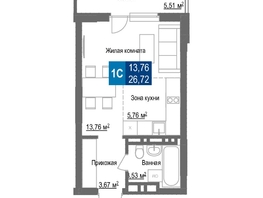 Продается Студия ЖК Чкалов, дом 7, 26.72 м², 4542400 рублей