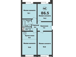 Продается 4-комнатная квартира ЖК Приозерный, дом 713 серия Life, 86.5 м², 8900000 рублей
