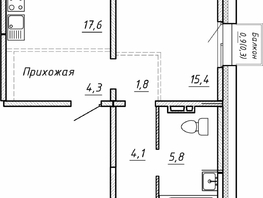 Продается 2-комнатная квартира ЖК Гренландия, Лес дом №5, 64.4 м², 7090000 рублей