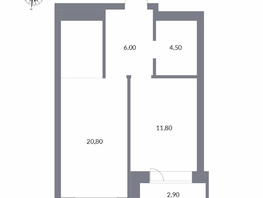 Продается 2-комнатная квартира ЖК Державина, 50, 46 м², 11300000 рублей