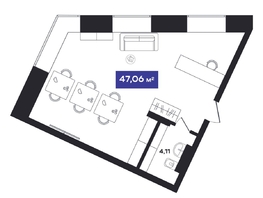 Продается Помещение АО GAGARIN CITY (Гагарин Сити), 46.9 м², 18950000 рублей