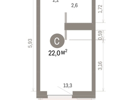 Продается Студия ЖК Пшеница, дом 4, 22.03  м², 3900000 рублей