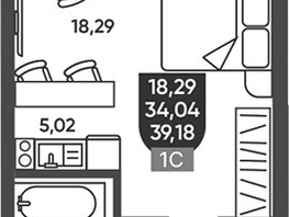 Продается Студия ЖК Ермак, 35.07  м², 4775000 рублей