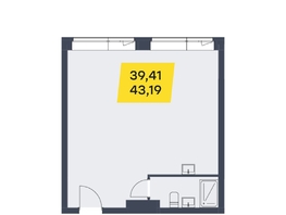 Продается Офис АК Land Lord (Ленд Лорд), башня С, 43.19  м², 10797500 рублей