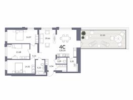 Продается 4-комнатная квартира ЖК Горская Лагуна, корпус 2, 139.5  м², 28209000 рублей