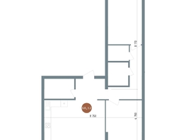 Продается 2-комнатная квартира ЖК 19/56 Кварталы Телецентра, сек 6, 68.14  м&sup2;, 11090000 рублей