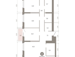 Продается 4-комнатная квартира ЖК Город на озере, 143.3  м&sup2;, 23530000 рублей