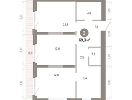 Продается 3-комнатная квартира ЖК Город на озере, 69.28  м&sup2;, 13930000 рублей