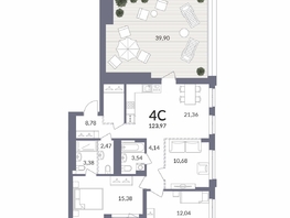 Продается 4-комнатная квартира ЖК Горская Лагуна, корпус 2, 123.87  м&sup2;, 29600000 рублей