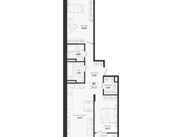 Продается 3-комнатная квартира ЖК Ясный берег, дом 10, бс 8-10, 78.29  м&sup2;, 13391000 рублей
