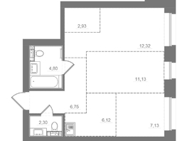 Продается 2-комнатная квартира ЖК Спектр, дом 10, 54.86  м&sup2;, 10290000 рублей