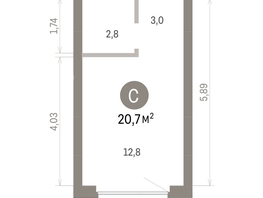 Продается Студия ЖК Лебедевский квартал, дом 1, 20.7  м&sup2;, 4710000 рублей