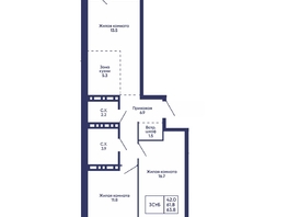 Продается 3-комнатная квартира ЖК Сподвижники, дом 3, 63.8  м&sup2;, 7550000 рублей