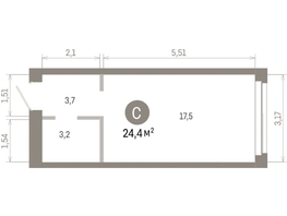 Продается Студия ЖК Европейский берег, дом 45, 24.39  м&sup2;, 5750000 рублей