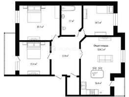 Продается 3-комнатная квартира Восход ул, 114.2  м&sup2;, 17000000 рублей