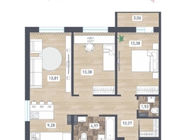 Продается 3-комнатная квартира ЖК Радуга Сибири, дом 14, 68.55  м&sup2;, 8226000 рублей