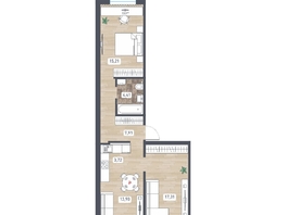 Продается 3-комнатная квартира ЖК Радуга Сибири, дом 14, 62.56  м&sup2;, 5905664 рублей