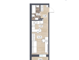 Продается Студия ЖК Радуга Сибири, дом 14, 26.9  м&sup2;, 3340980 рублей