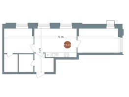 Продается 2-комнатная квартира ЖК 19/56 Кварталы Телецентра, сек 2, 56  м&sup2;, 9290000 рублей